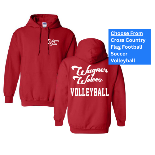 Wagner Fall Sport Red Hoodie (Pre-Order by Sept 25)